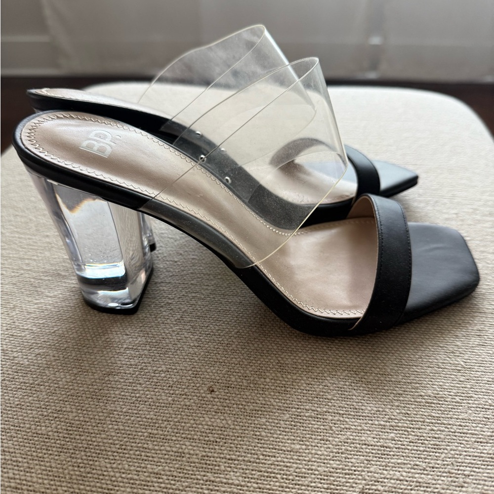 BP Black and Transparent Heels
